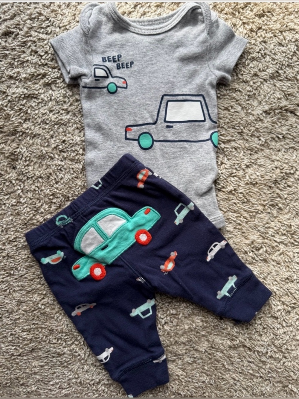 Carter’s Newborn 2-Piece Car Bodysuit & Pants Set NB